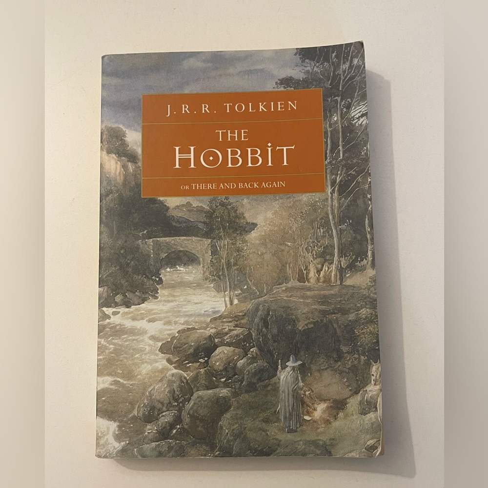 The Hobbit by J.R.R. Tolkien - Brown and Orange Cover Coffee Table Book